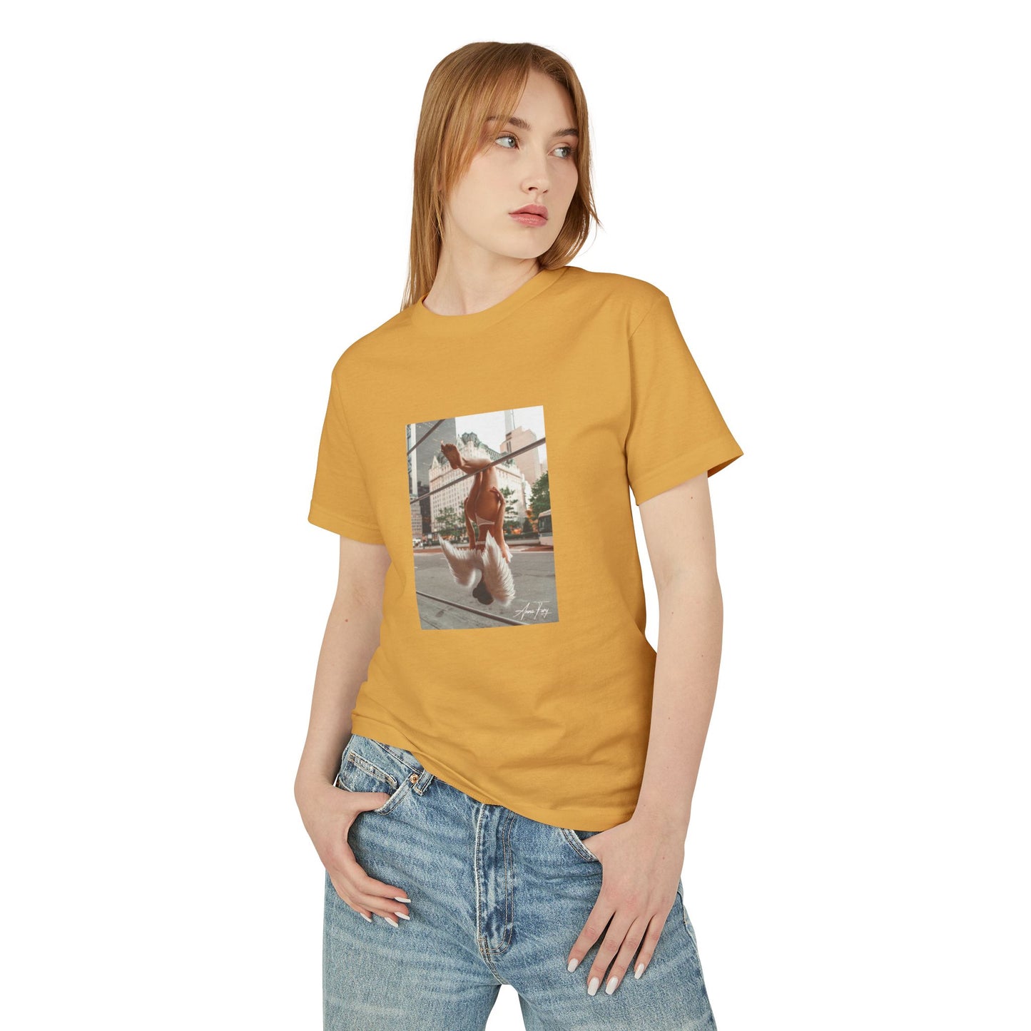 Anna Fury Exclusive Unisex Heavyweight Cotton Tee | Hanging Angel
