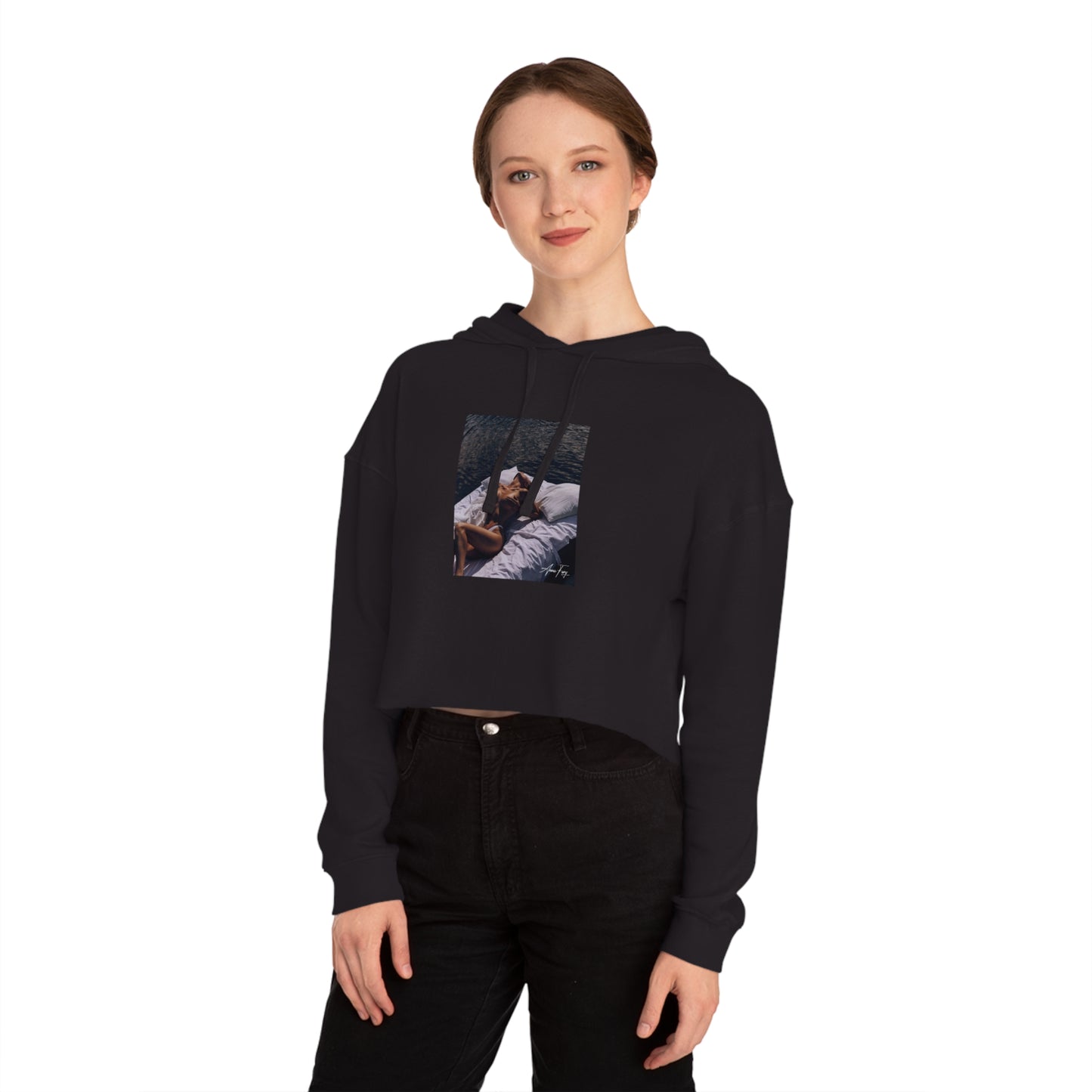 Anna Fury Exclusive Women's Cropped Hooded Sweatshirt | Lounging
