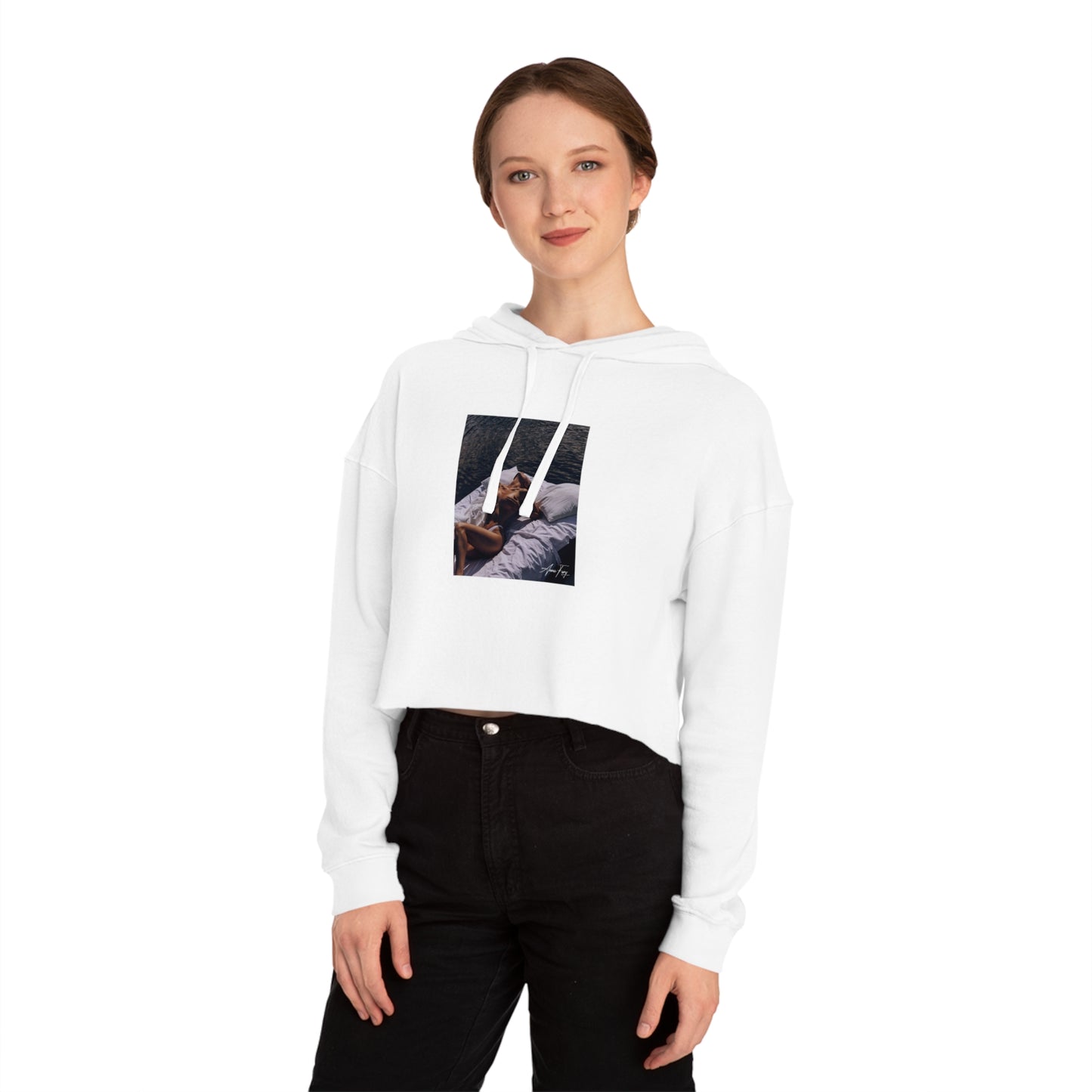 Anna Fury Exclusive Women's Cropped Hooded Sweatshirt | Lounging