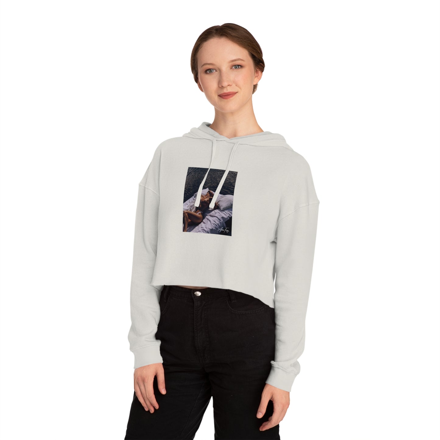 Anna Fury Exclusive Women's Cropped Hooded Sweatshirt | Lounging