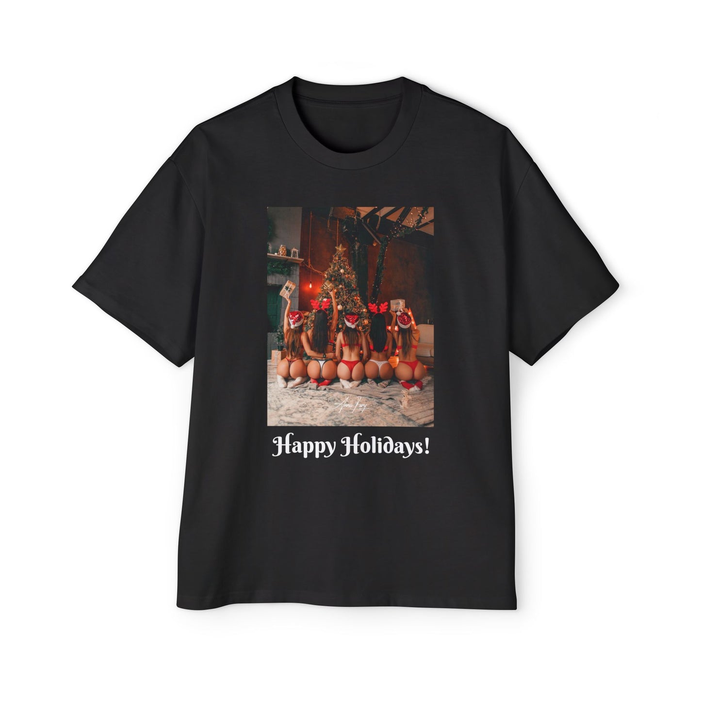 Anna Fury Exclusive Men’s Heavy Oversized Tee | Holiday friends
