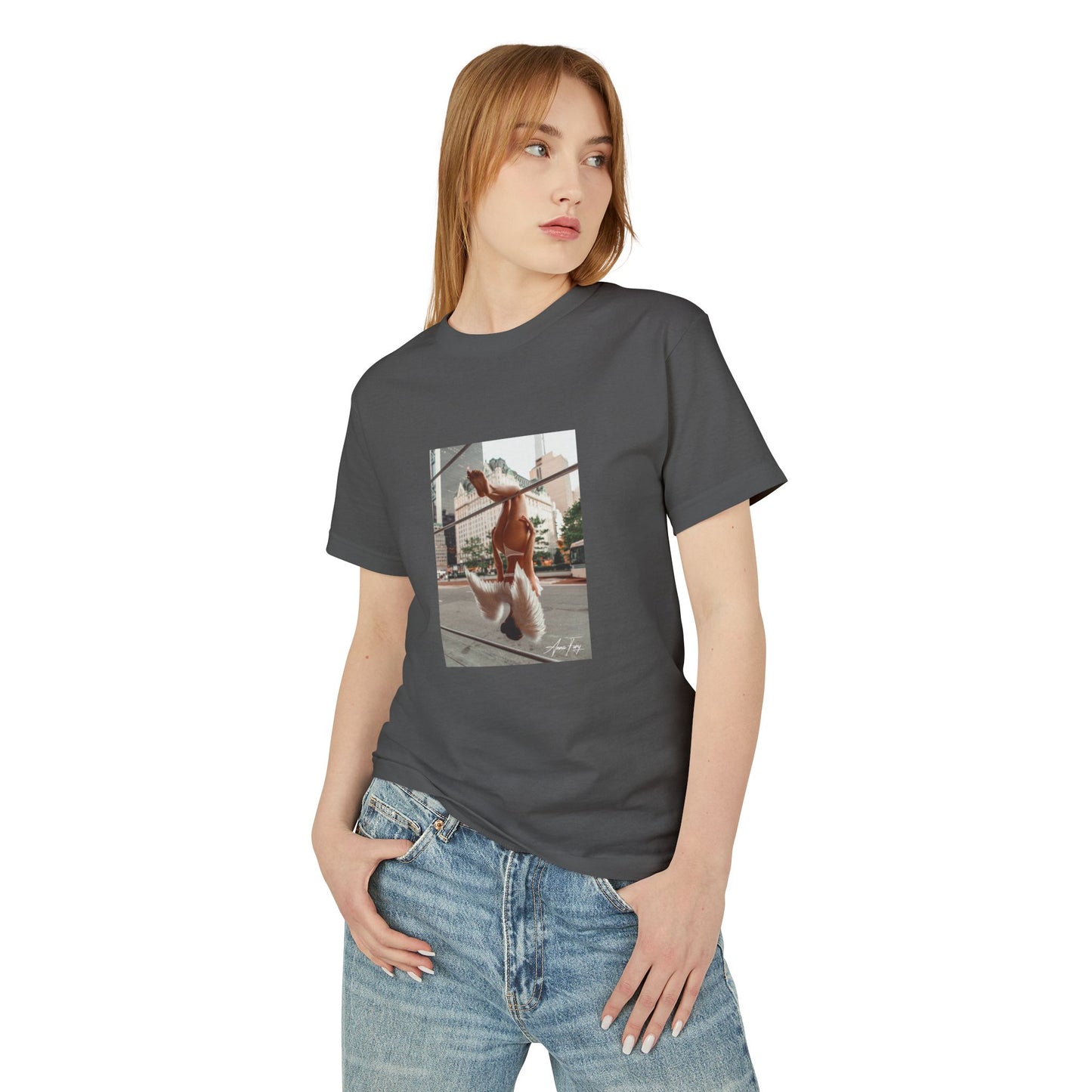 Anna Fury Exclusive Unisex Heavyweight Cotton Tee | Hanging Angel