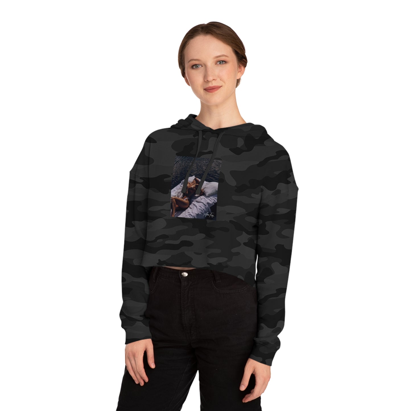 Anna Fury Exclusive Women's Cropped Hooded Sweatshirt | Lounging