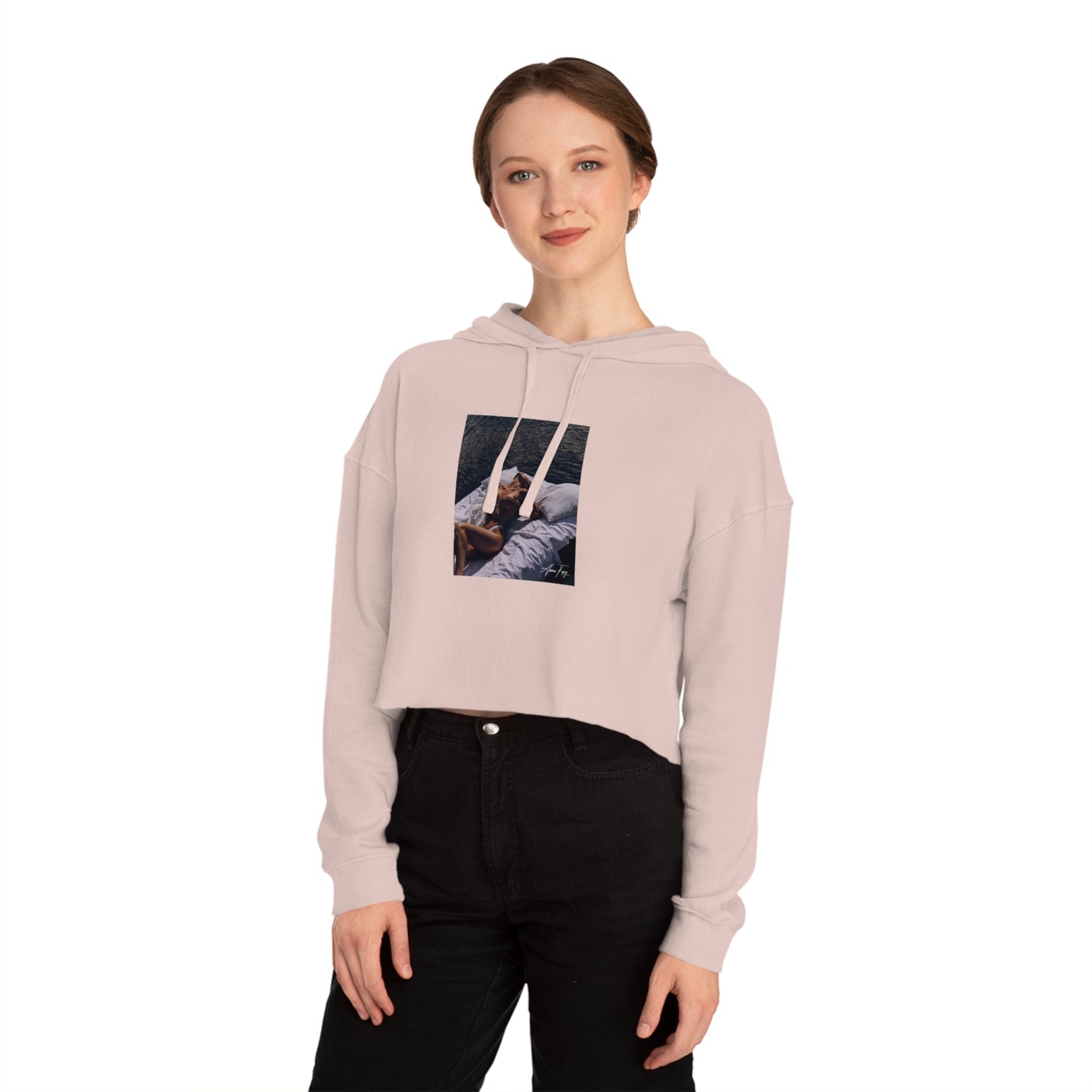 Anna Fury Exclusive Women's Cropped Hooded Sweatshirt | Lounging