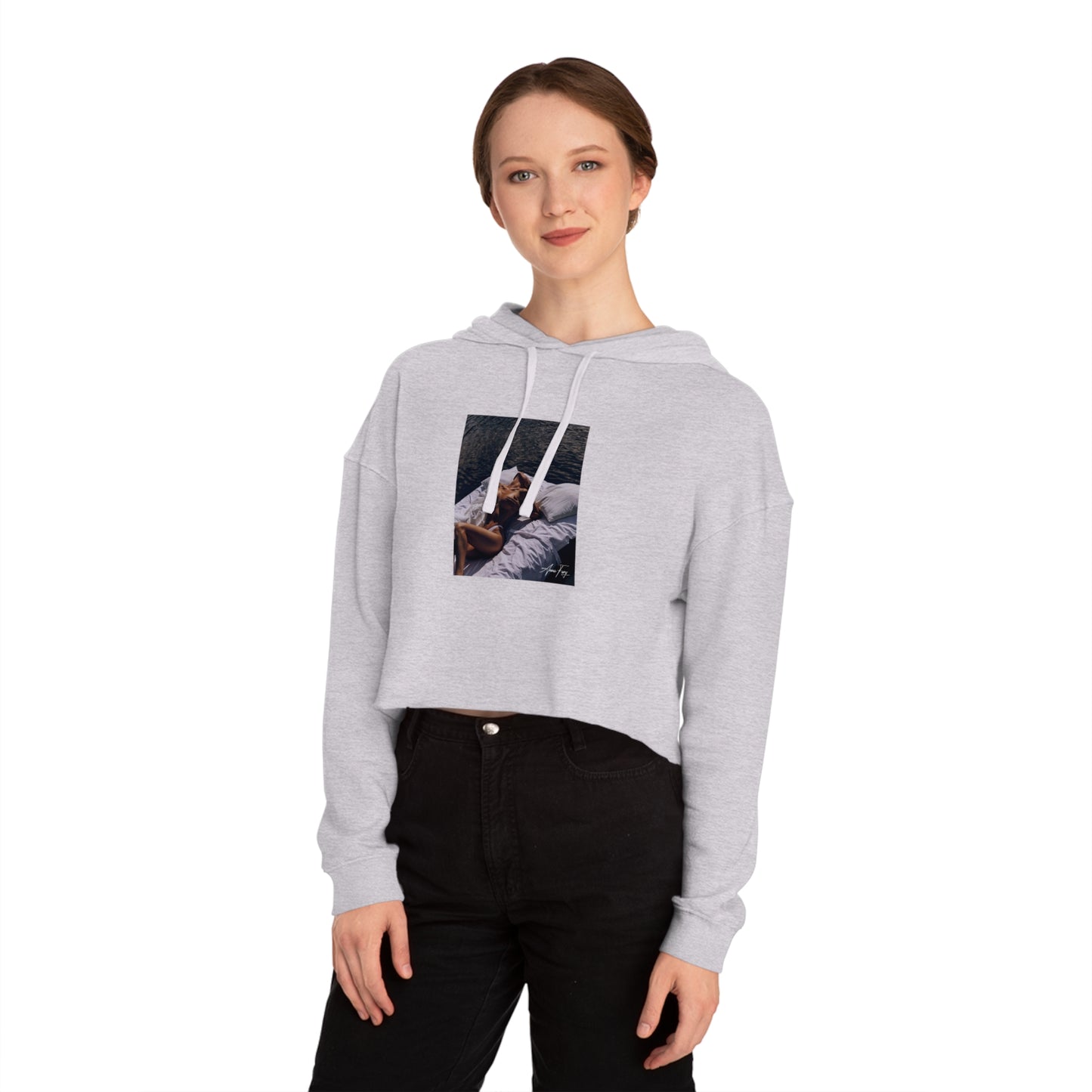 Anna Fury Exclusive Women's Cropped Hooded Sweatshirt | Lounging